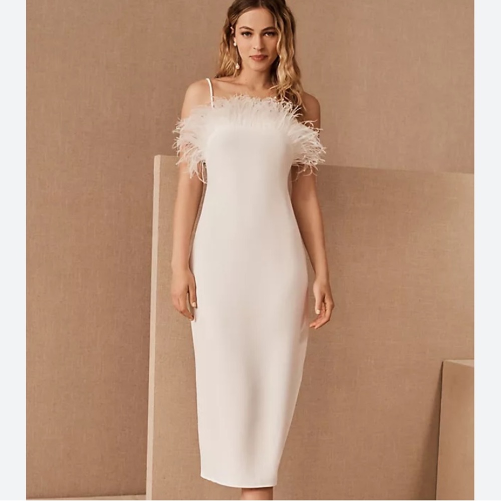 Elliatt Harley Feather Dress - BHLDN size large new with tags